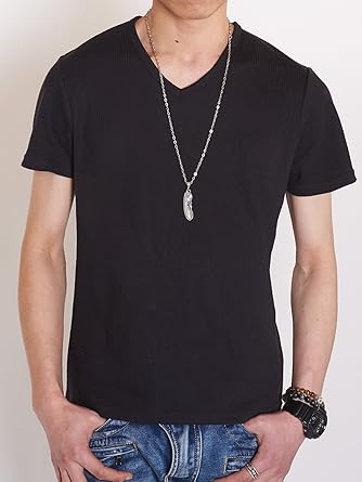 Amazon ブラック L セットアップ Tシャツ メンズ 半袖 ネックレス