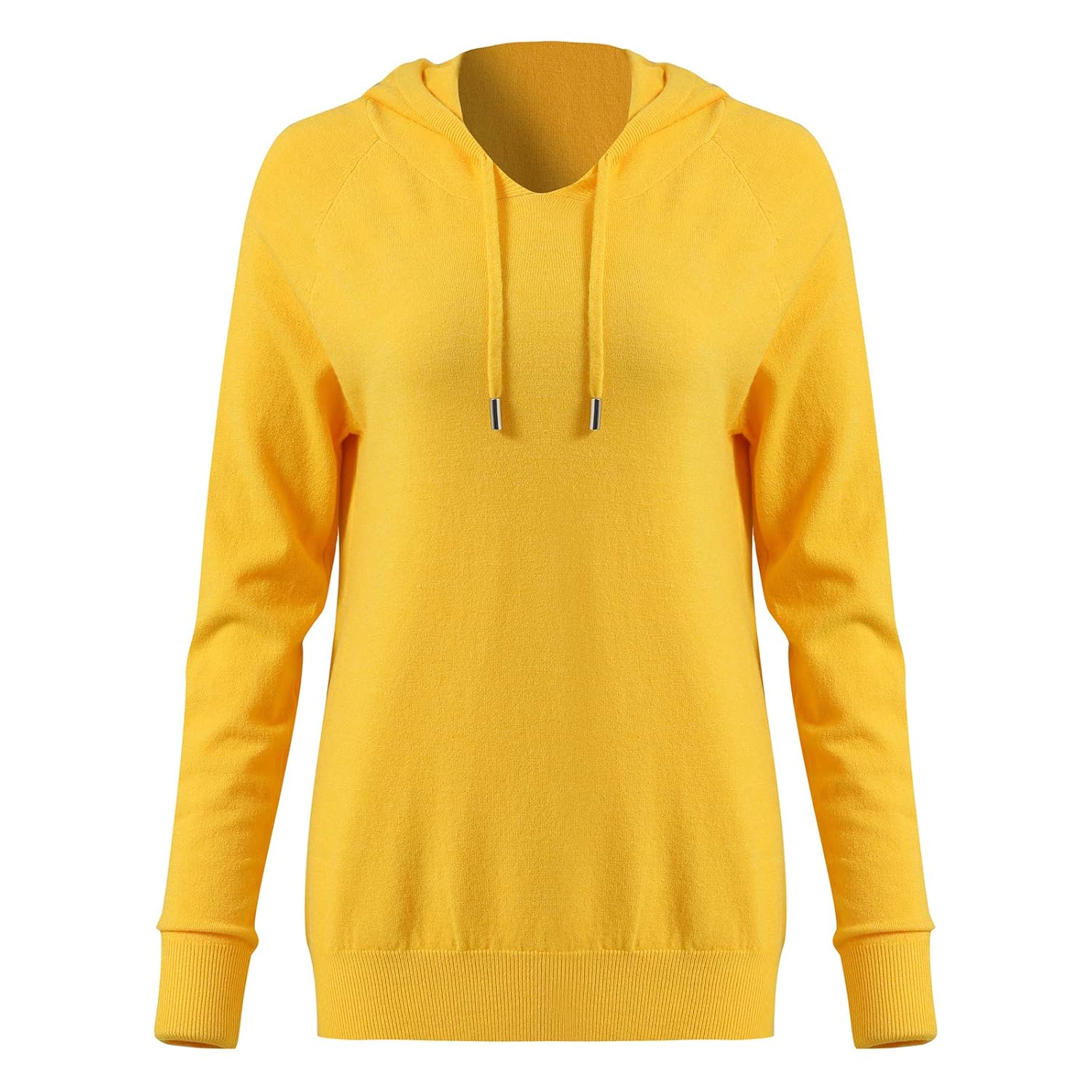 Buy Women's Casual Slim Long Sleeve Autumn Long Sleeve T-Shirt Pullover Hoodies Yellow Tops 