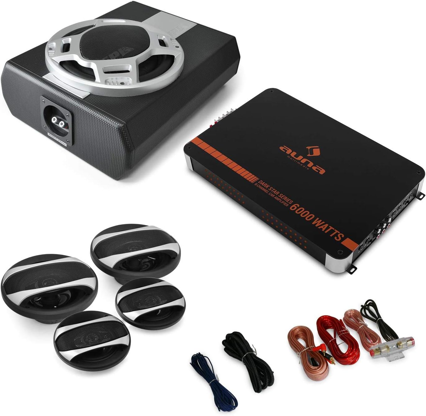 Auna Set "Black Line 560" Impianto audio auto car sistema completo Hi