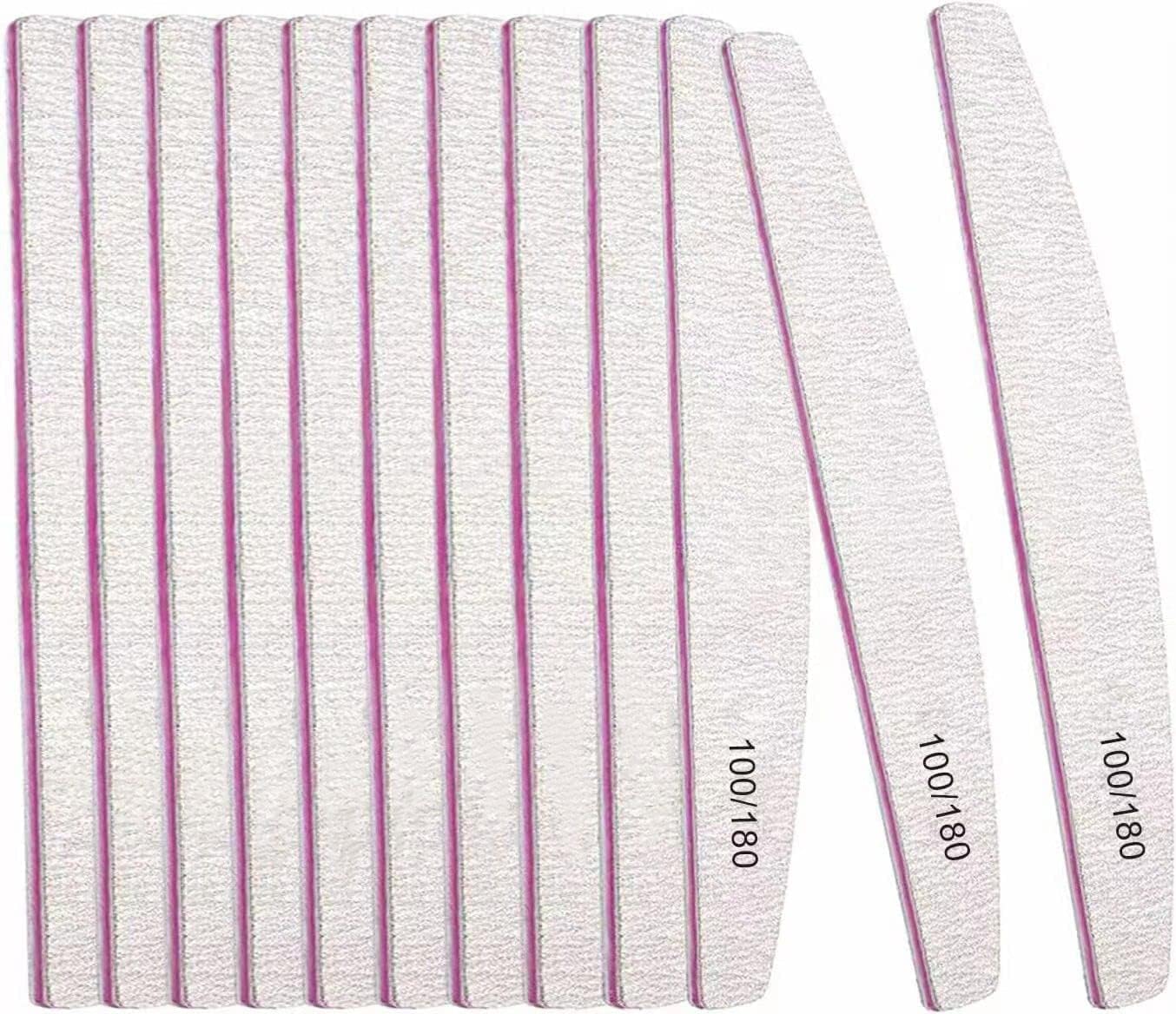 20PCS Professional Double Sided Nail Files - 180/240 Grit Washable & Reusable Emery Boards for Manicure & Pet Grooming Colorful Floral Fingernail Buffering Files Manicure Tools