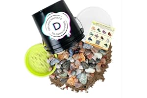 DECLANS MINING CO. Declan's Gallon Mix Bucket - Includes Sifter, Confetti Sand, Crystal Raw Stones, and Tumbled Stones
