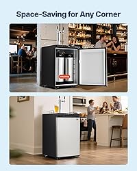 VEVOR Beer Kegerator, Dual Tap Home Draft Beer