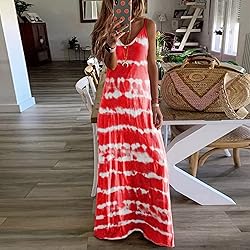 Summer Dresses for Women 2023 Striped Tie Dye Dress