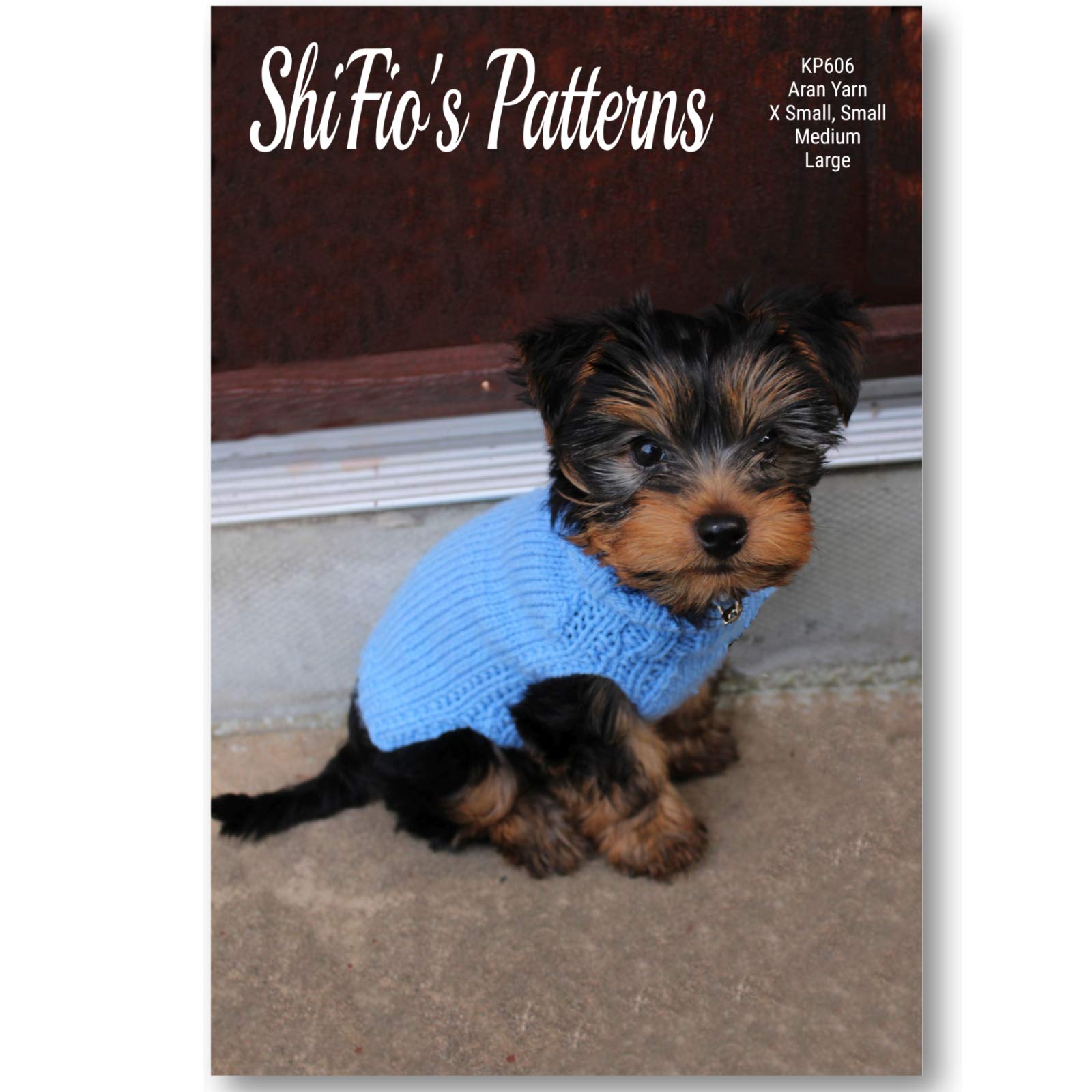 Knitting Pattern for Plain Dogs Coat, 4 Sizes Included, Aran Yarn, Sizes are X Small, Small, Medium and Large, Dog Sweater Aran Yarn Knitting Pattern, KP606