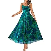 BTFBM Women Summer Floral Maxi Dresses Elegant Spaghetti Strap Dress Printed Party Dress Beach Long Dresses