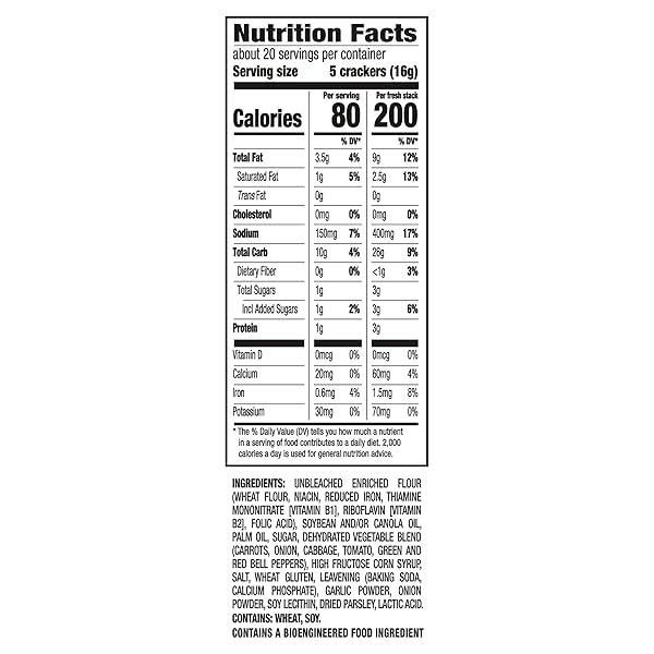 RITZ FRESH STACKS SAVORY ONION CRACKERS, TRAVEL SNACKS, 11.5 OZ (8 MULTI SNACK PACKS)