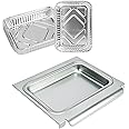 Uniflasy 67047 Catch Pan for Weber Spirit/Spirit II 200/300 Genesis and Genesis II LX200/300 Series Grill for Weber Traveler Drip Tray with 6415 Aluminum Liner, Replacement for Weber 67047 83156 6415