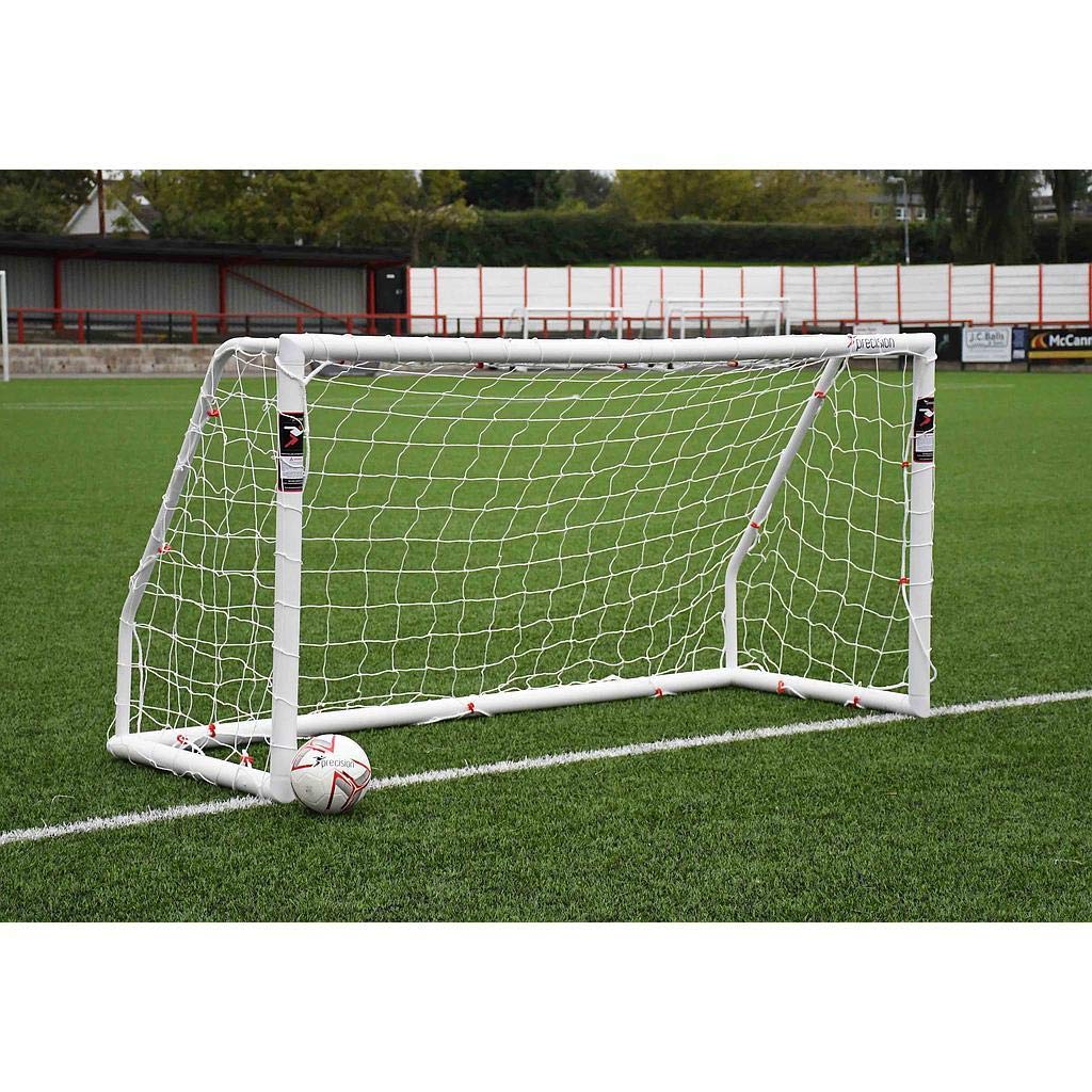 Precision Training Unisex' s Trg301 Football Match Goal, White, 8' X 4'