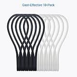 Cable Matters 10-Pack Silicone Magnetic Cable Ties Black White view 7