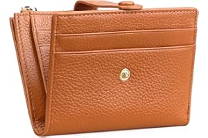 FALAN MULE Small Wallets for Women RFID Blocking Slim Bifold Leather Womens Wallet with Zipper Coin Purse