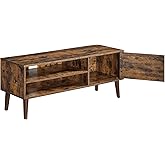 VASAGLE TV Stand, TV Bench TV Cabinet for TVs up to 55 Inches, TV Console, Rustic Brown ULTV120T01