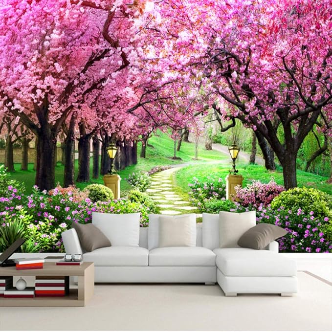 Amazon Co Jp カスタム3d写真壁紙壁画ロマンチックな桜の木小さな道3dリビングルームの装飾壁画の壁の布 250x175cm ホーム キッチン Amazon Co Jp カスタム3d写真壁紙壁画ロマンチックな桜の木小さな道3dリビングルームの装飾壁画の壁の布 250x175cm ホーム キッチン