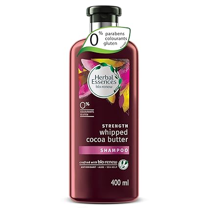 Herbal Essences Vitamin E with Cocoa Butter SHAMPOO- For Strengthen and No Hairfall - No Paraben, No Colorants, 400 ML