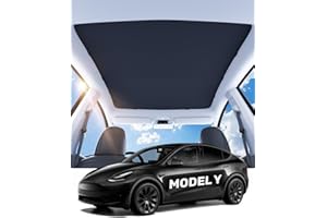 Zanch Tesla Model Y Sunshade Roof, Magnetic No Gaps, No-Sag Heat Insulation Foldable Privacy Protection Roof Glass Sun Shade for Model Y, Tesla Must Have Accessories
