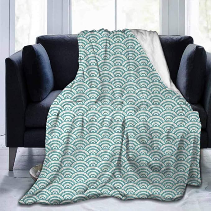 dsdsgog Flannel Super Soft Bed Blanket Throw Blankets Aqua