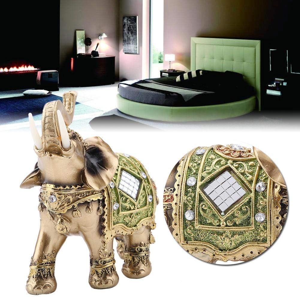 Hakeeta Lucky Elephant Statue, Feng Shui Elephant, Green, Perfect for Home Shop Decoration Gift, Thematic Display - Image 3