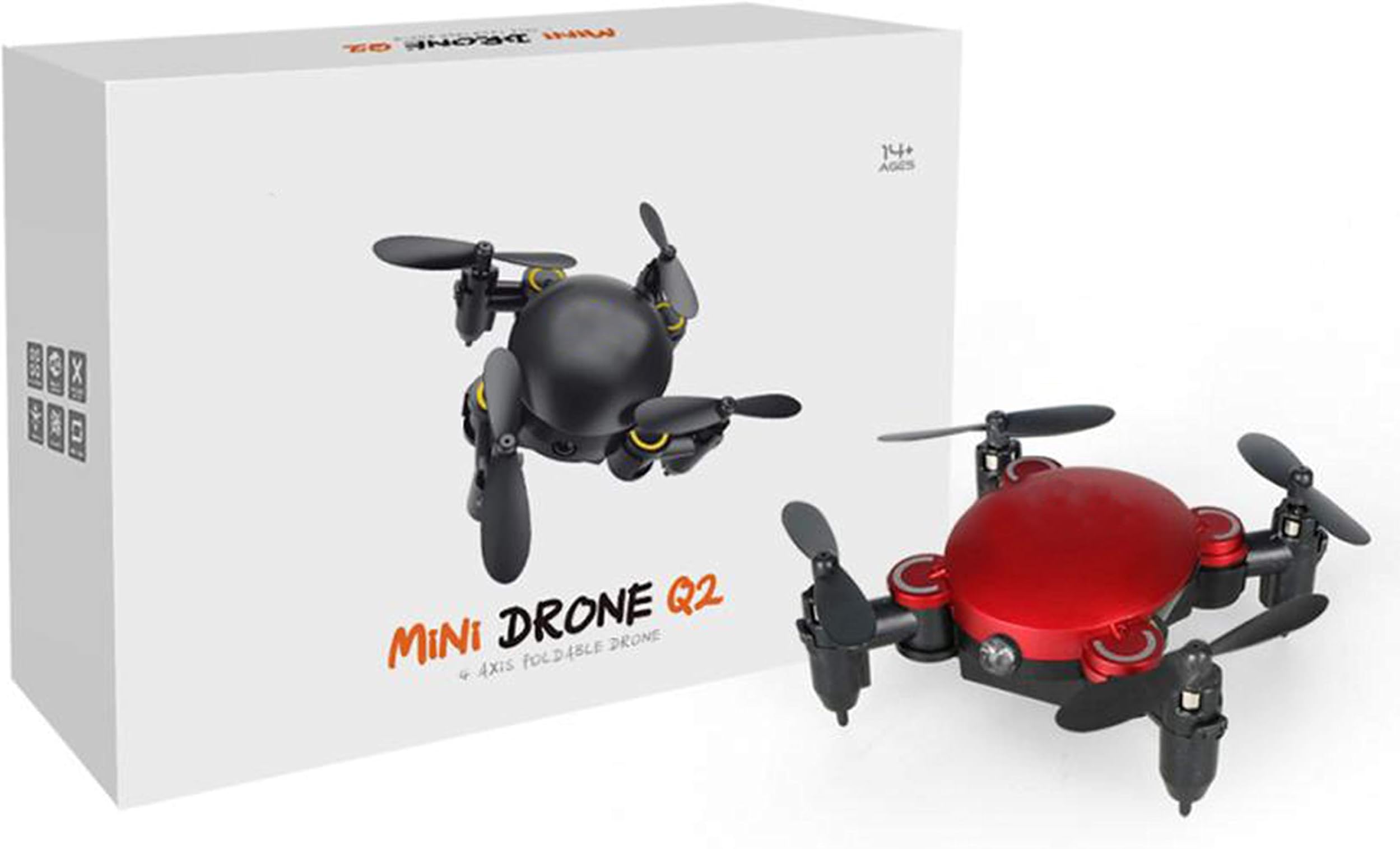 Geniebox QFX Mini Drone with Remote Flip & Rotation 6 Axis Gyro Headless Mode - Black