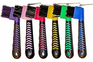 LALOCAPEYO 1Pcs Horseshoe Pick Brush Cleaning Kit Practical Grip Horseshoe Pick with Brush Used for Cleaning Tools Slot Tools