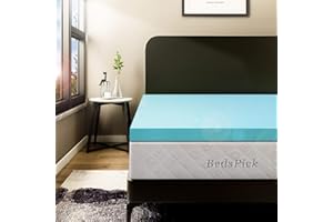 BedsPick 3 Inch Twin XL Memory Foam Mattress Topper - College Dorm Gel Cooling Single Extra Long Bed Toppers - CertiPUR-US - Plush Pad for Pressure Relief - Ventilated and Breathable