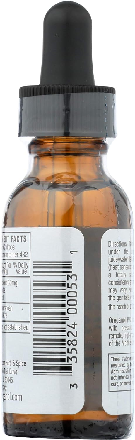 North American Herb & Spice Oreganol P73 - 1 fl. oz. - Supports Healthy Immune & Inflammatory Response - Wild Oregano Oil - Non-GMO, Certified Organic - 432 Total Servings: Health & Personal Care