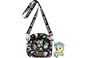 Tokidoki Small Crossbody Purse with Unicorno Keychain Cute Mini Shoulder Bag Wallet Gift for Teen Girls Shopping Travel