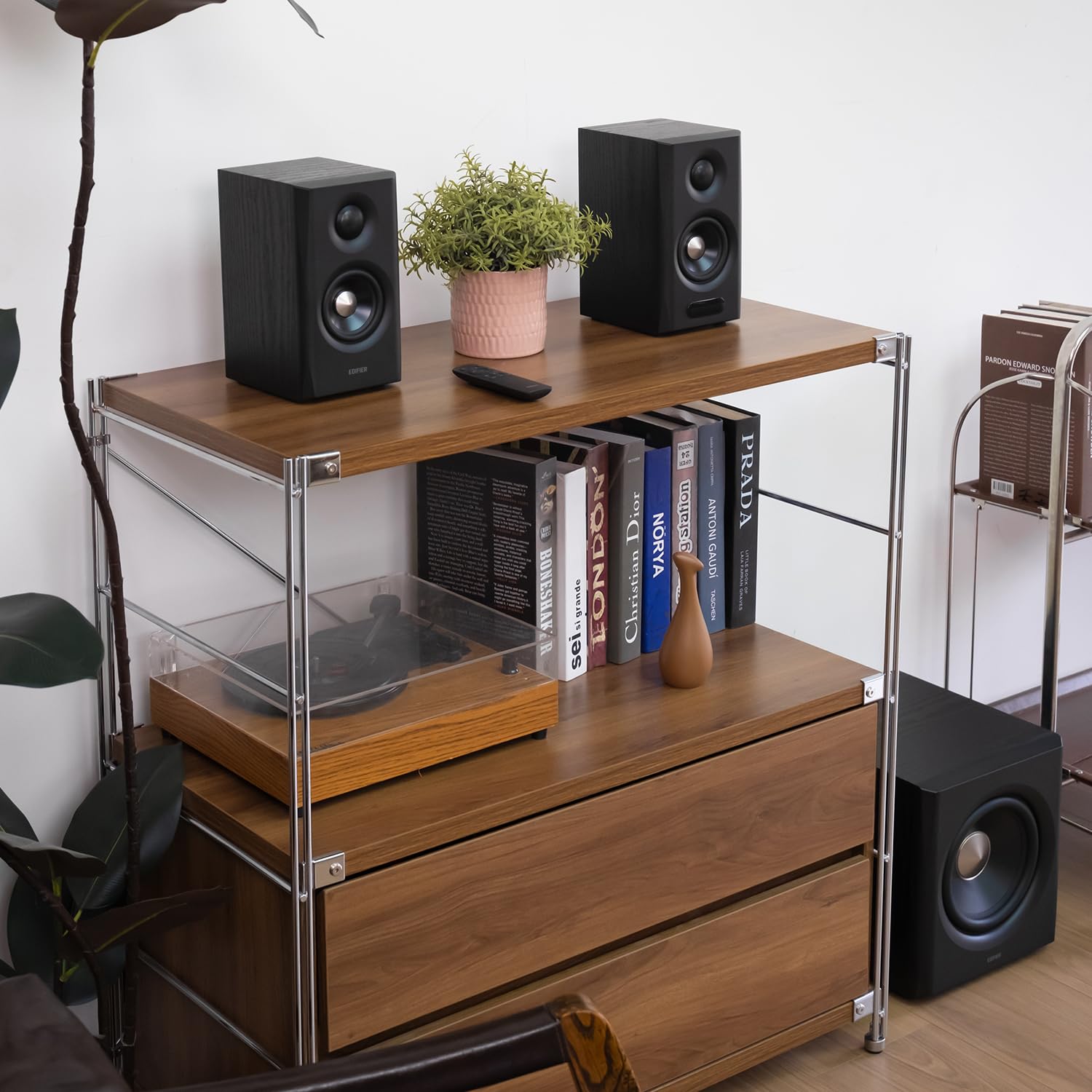 Edifier S355DB 2.1 Hi‑Res Lautsprechersystem – 150W RMS, 5.8GHz Wireless Subwoofer, HDMI eARC, LDAC Bluetooth 6.0, USB‑C, Optisch, Coaxial, Tri‑Amp DSP, Premium Design (Schwarz) 2