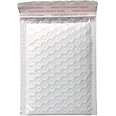 5x7 Inch White Poly Bubble Mailers Padded Envelopes Self-Sealing Shipping Bags 50 Pack