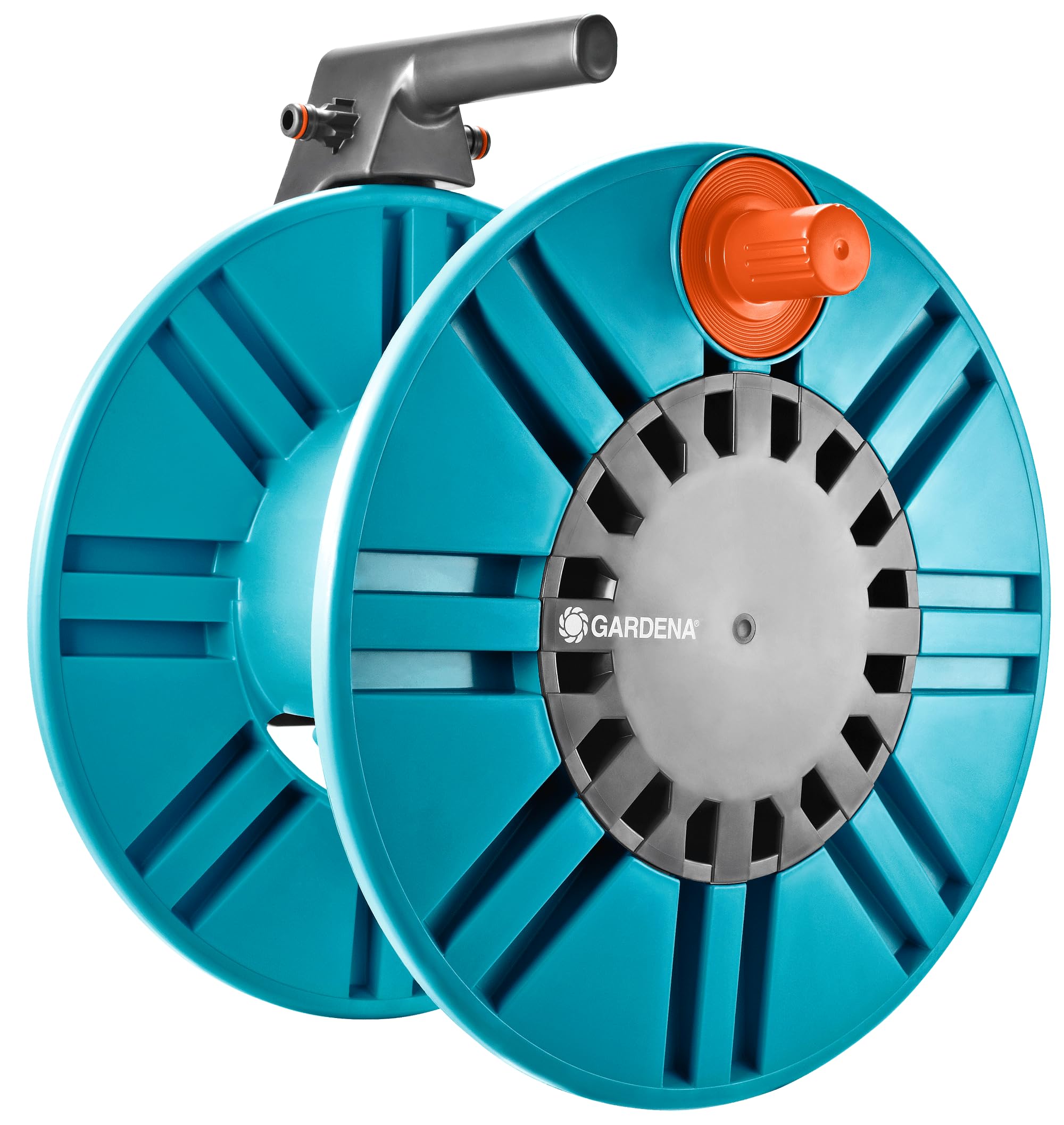 Gardena Classic wall-Fixed Hose Reel 60 with Hose Protection Guide: for Simple wall-mounting, with Anti-drip Device, Angled Connection, high Capacity, Space-Saving (2650-20)