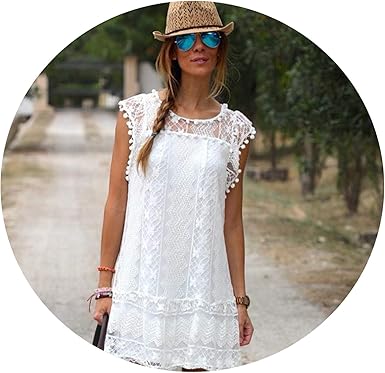 white casual beach dress