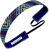 Sweaty Bands Womens Girls Headband - Non-Slip Velvet-Lined Athletic Hairband - Onward and Upward Purple