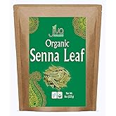 Jiva Organics Organic Senna Leaf 8 Ounce Bulk Bag - Cut & Sifted Tea - Non-GMO - Senna Alexandrina, Folium Sennae
