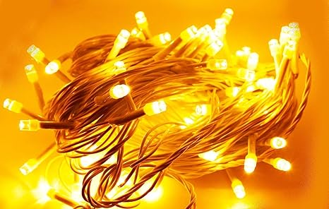 JAGGER Yellow Led String Strip Decoration Lights of 18 Meter led Serial Bulbs Decoration Lighting for Diwali Christmas Navratri Decorative Dussehra