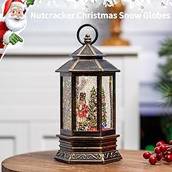Musical Christmas Snow Globe Lantern Lighted