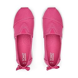TOMS Girls Alpargata Loafer Flat, Fuchsia Canvas