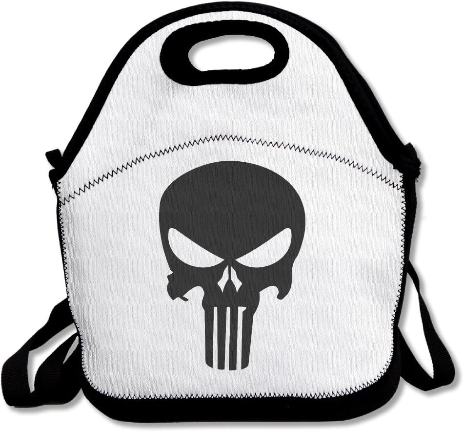 Convenient Punisher Ego Skull Popular Print Street Lunch Bag Toe Lunch Tote