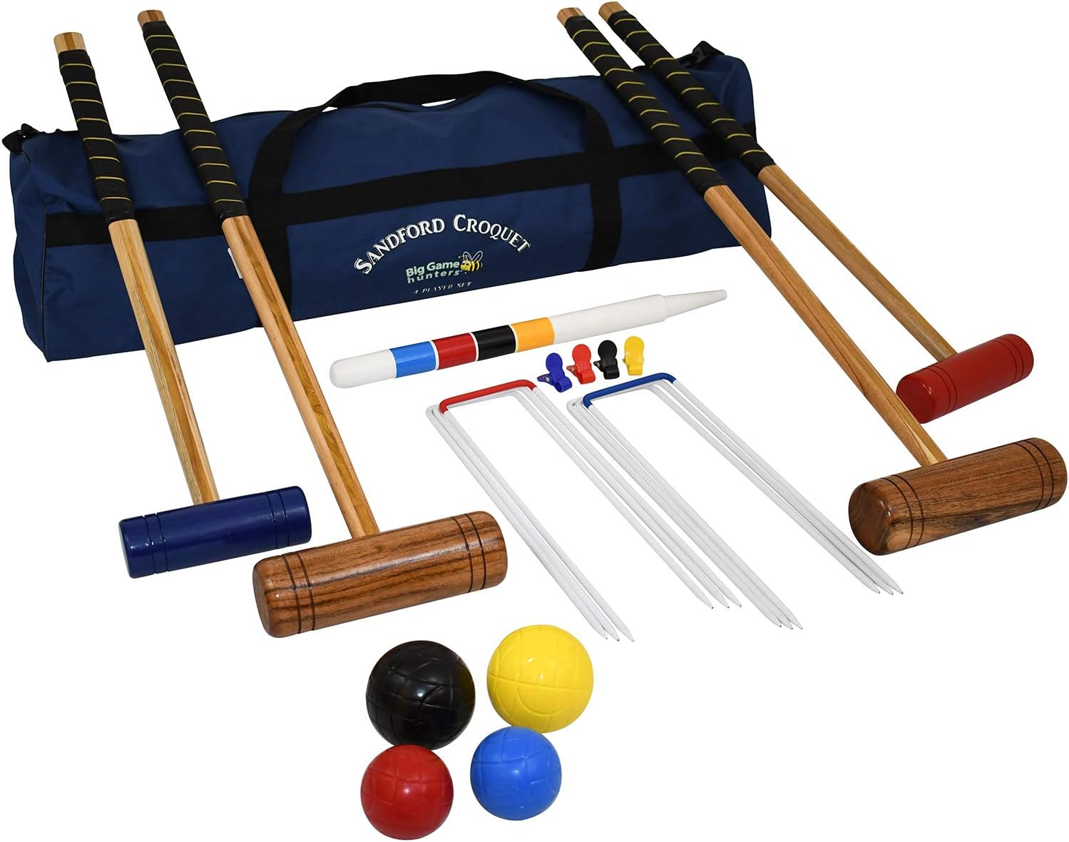 Sandford Croquet Set 4 Player Family Croquet Set with 2 Adult and 2