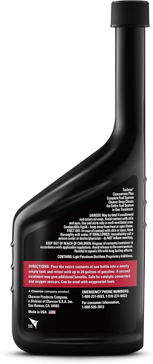 Chevron Techron Concentrate Plus Fuel System Cleaner - 20 oz.: Automotive