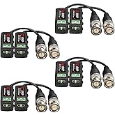 4 Pairs/8PCS 4K 8MP/5MP/3MP/2MP/1080P/960P/720P Video Balun Connectors, CCTV BNC Passive Video Balun Transceiver for HD-TVI/C