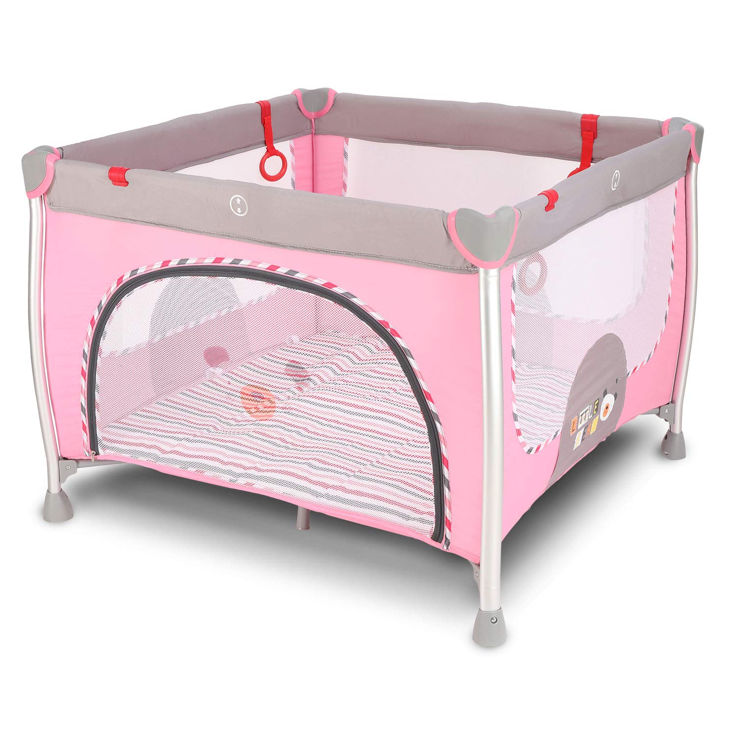 pink playpen for babies