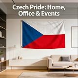 SHATCHI Czech Republic Flag 5ft x 3ft Polyester with Brass Eyelets view 7