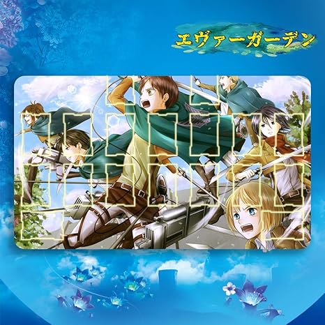 Amazon エヴァーガーデン アニメ 進撃の巨人 Attack On Titan ミカサ アッカーマン カードゲームプレイマット 遊戯王 プレイマット 収納ケース付き Tcg万能 萌え カード枠あり 60cm 35cm 0 4cm トレカ 通販