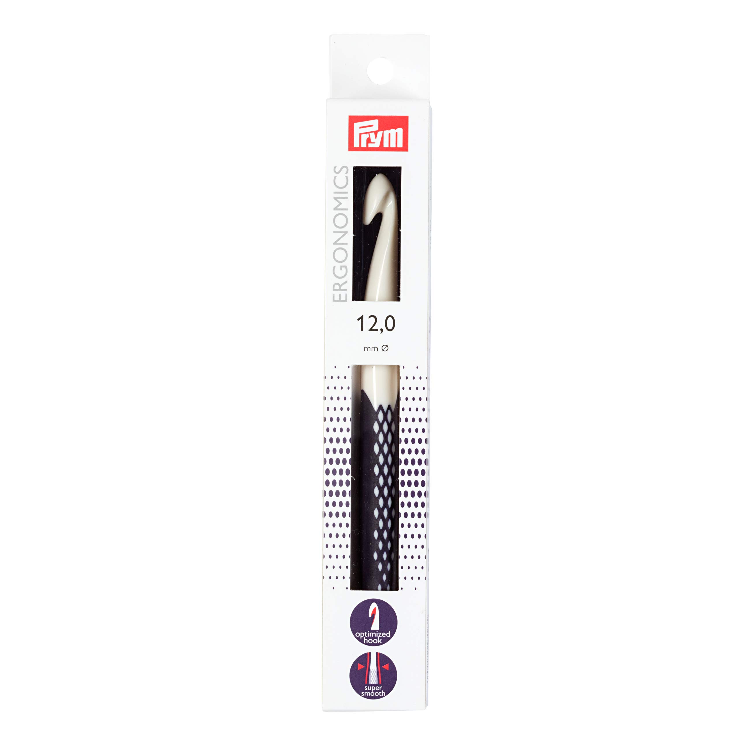 Prym - Ergonomics (18cm, 12.00mm) Wool Crochet Hook - 1 Crochet Hook