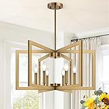 25" Modern Brass Chandelier for Dining Room
