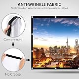 Funvalley Surperfect 100" HD Projector Screen, Portable Double-Sided view 3