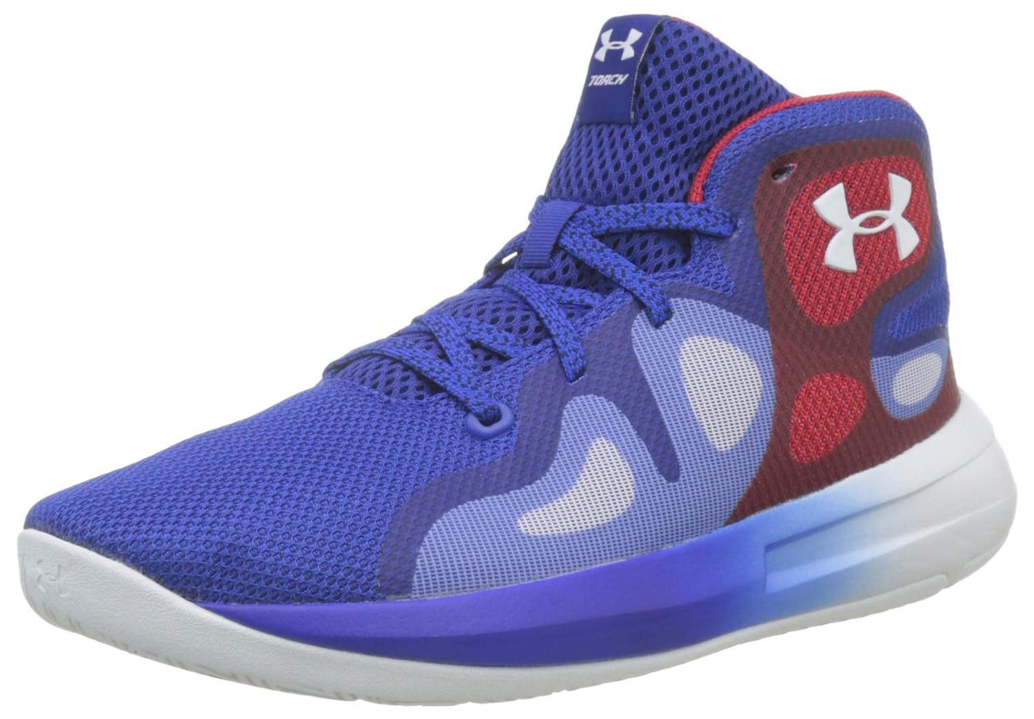 red white and blue under armour shoes