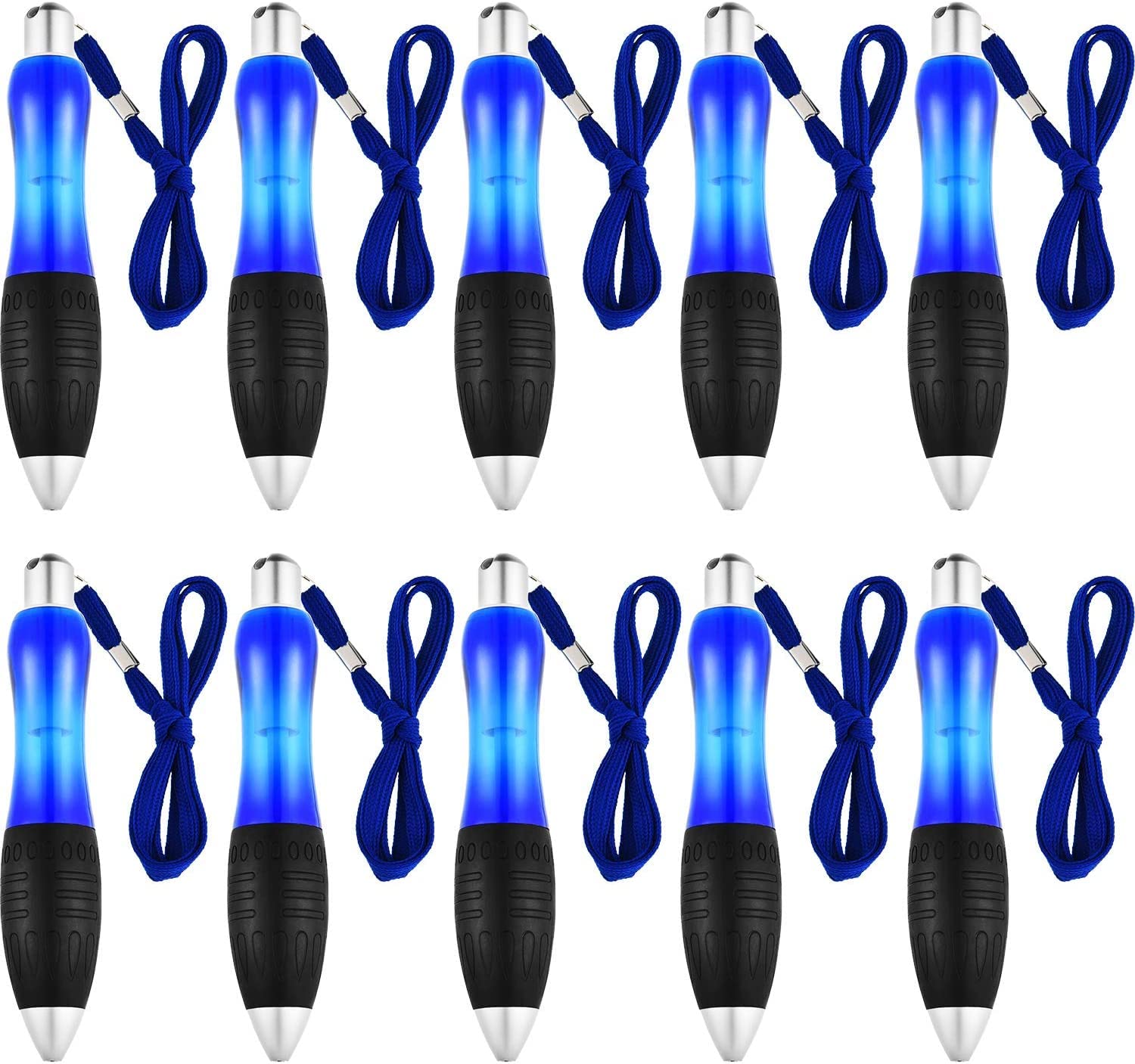 10PCS Big Weighted Fat Pens Retractable Blue Body Ballpoint Pens Heavy Weighted Pen with Hanging Rope Large Wide Grip Pens Hand Writing Aids for Elderly,Arthritis, Hand Pain, Parkinson, Tremors