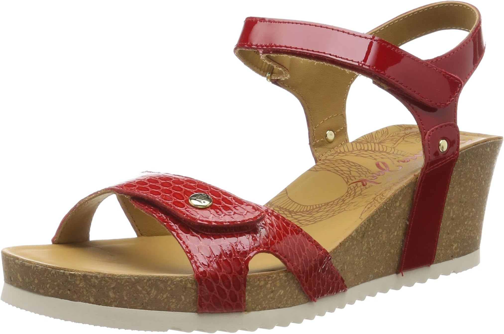 Panama Jack Women's Julia Snake Charol Ankle Strap Sandals