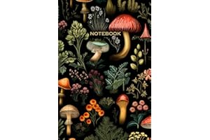 Notebook | Mushrooms and Toadstools Vintage Botanical Composition Book: Mushroom Aesthetic Illustration Lined Journal for Sch