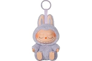 TwelveCheng Labubu Keychain - Modern Home Decor Plush Keychain - Cute & Adorable Collectible Pendant for Bag