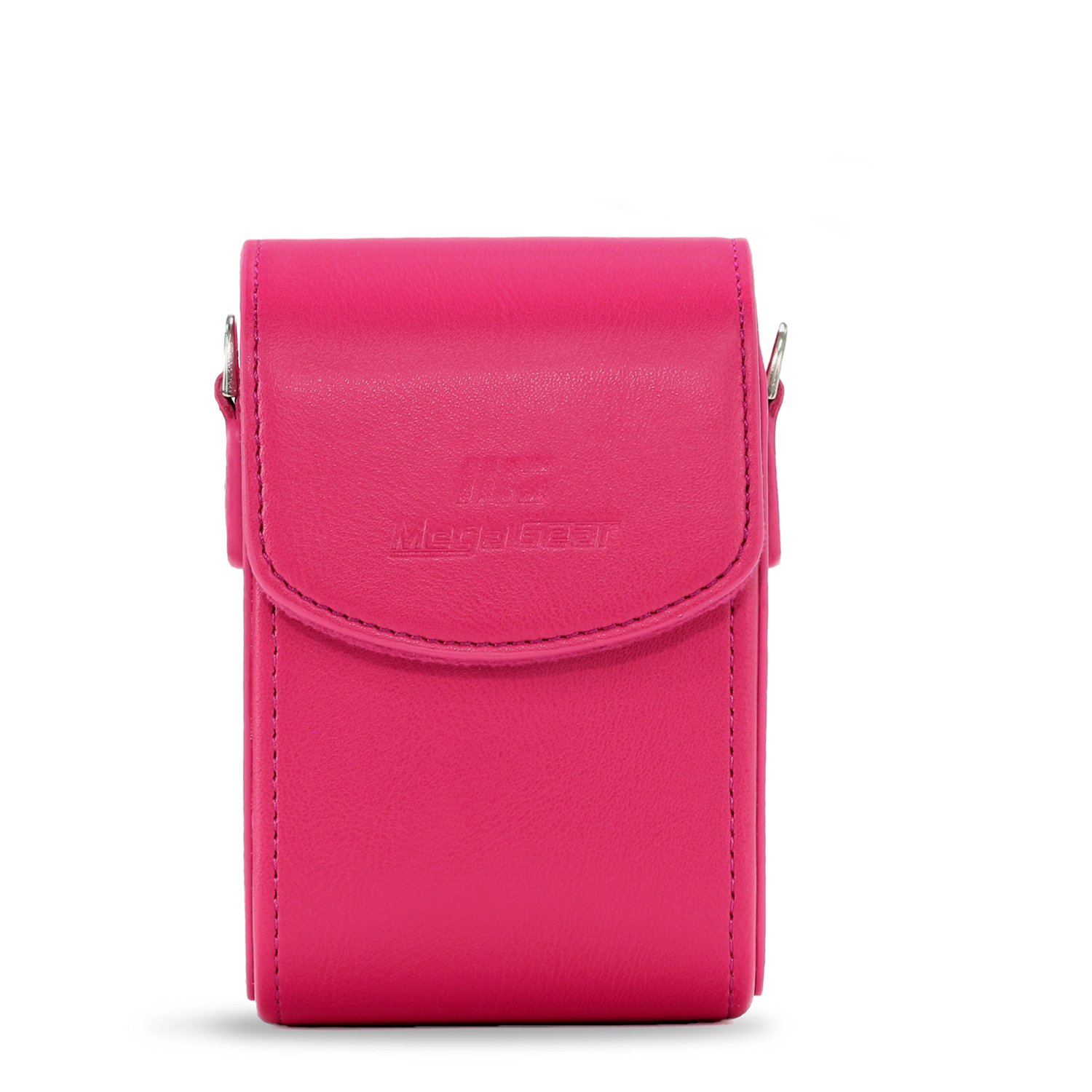 MegaGear MG1256 Nikon Coolpix A1000, A900 Leather Camera Case with Strap - Hot Pink